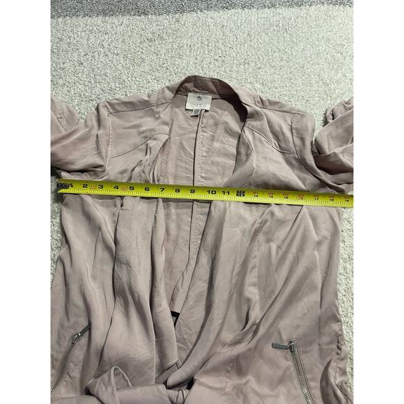 Eliane Rose Tencel Long Sleeve Open Front Cardigan Womens Size XS Waterfall Pink - Picture 3 of 12